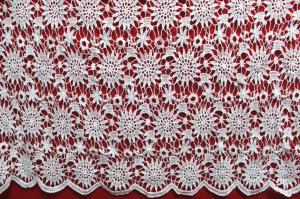 Quality Apparel Accessories Chemical Lace Fabric Water Soluble Embroidery lace fabric wholesale