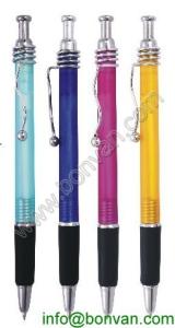 Quality plastic ball pen,click mechanism advertising ball pen,spring style clip plastic pen wholesale