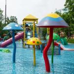 Cartoon Water Splash Park Fiberglass Splash Pad Fountain Entertainment