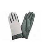 2017 Fashionable Finger lady Leather Knitted Back glove