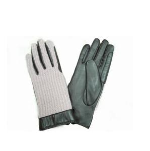 Quality 2017 Fashionable Finger lady Leather Knitted Back glove wholesale