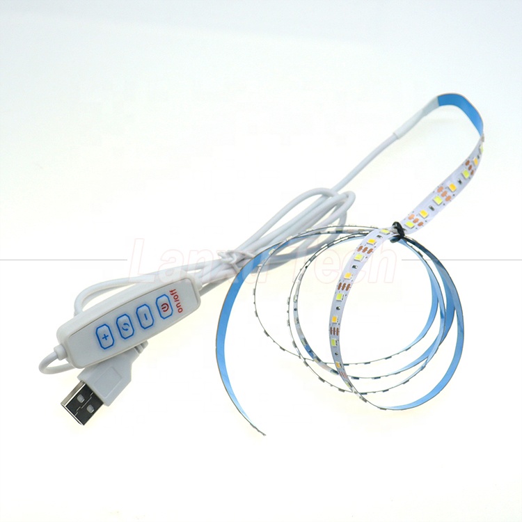 5V Output Stepless Dimming ON OFF Switch USB Dimmer Cable for LED Light Strip Lamp