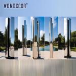 Geometric metal art craft forging cylindrical stainless steel sculpture
