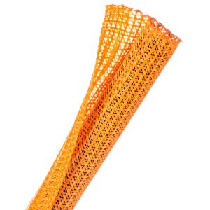 Quality Orange PET Self Wrapping Split Braided Sleeving For Wire Harnesses Protection wholesale