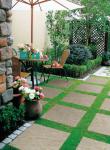 Sandstone Outdoor Porcelain Tile Yellow Beige Color Non Slip Acid Resistant