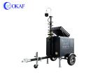 200AH PTZ CCTV Camera Surveillance Trailer Mobile Sentry 6m Telescopic Mast