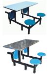 fiberglass or FRP dining table with round stool