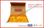 Magnetic Rigid Gift Boxes Satin Covered Foam with UV Coating