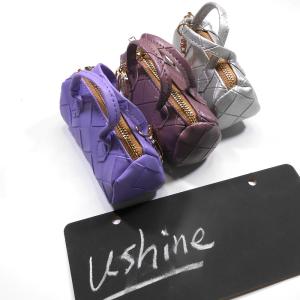 Quality Copper Plating Handmade Leather Mini Backpack Keychain wholesale