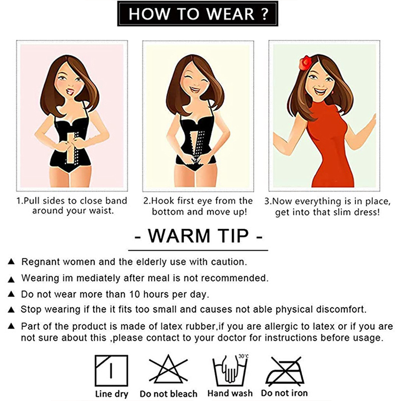 Girdle Tummy Control Waist Trainer Polyester Material With Steel Extender