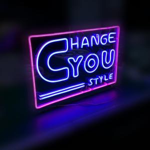 Quality Acrylic Neon Sign Letter Style Logo Outdoor Sign 3D Letter Custom Logo Sign 3D Sign Board LED Outdoor Board 3D Letters wholesale