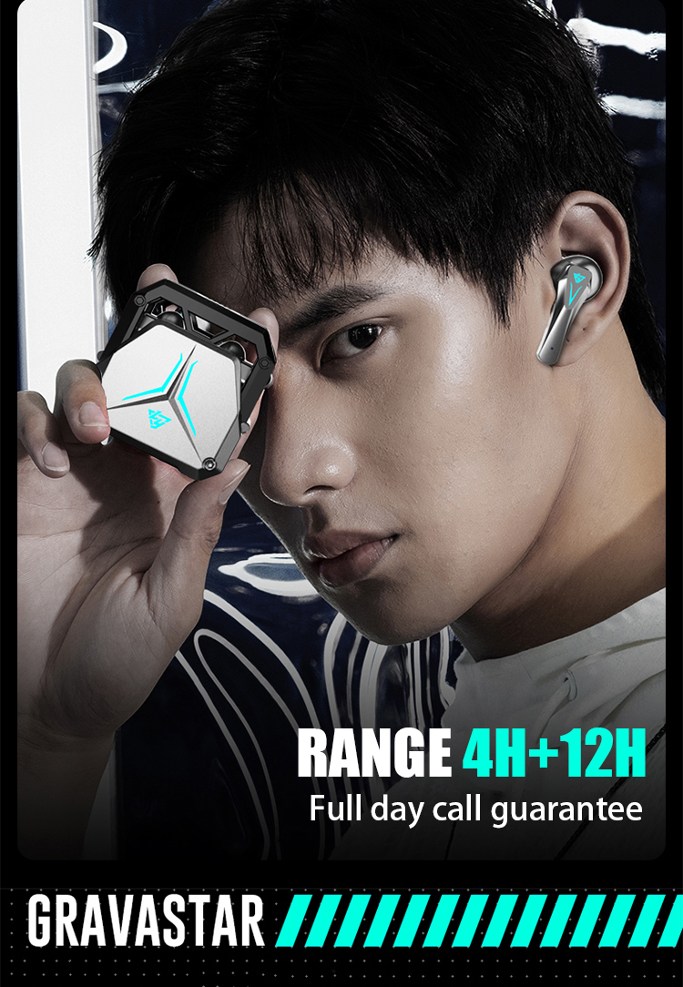 BT5.3 Wireless Gaming Earphone with Private Model and Hollow-Carved Design Low Latency