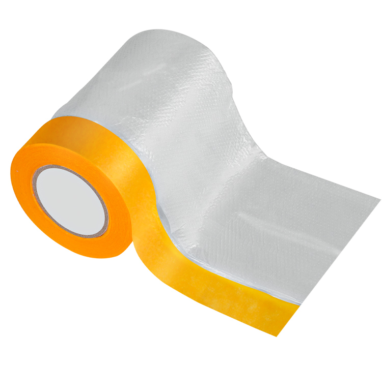 Automotive Paint Covering Yellow Paper Painting Masking Tape For Car Painting Transparent
