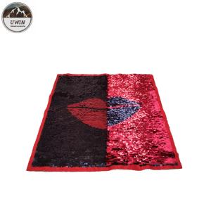 Quality Fashion Lip Reverse Sequin Patch / Iron On Patches 40*40CM Size Red / Black Color wholesale