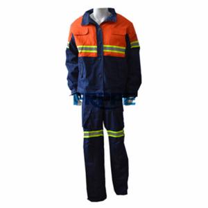 Quality EN11611 Oem Cotton Denim Safety 300gsm Fire Retardant Suit wholesale