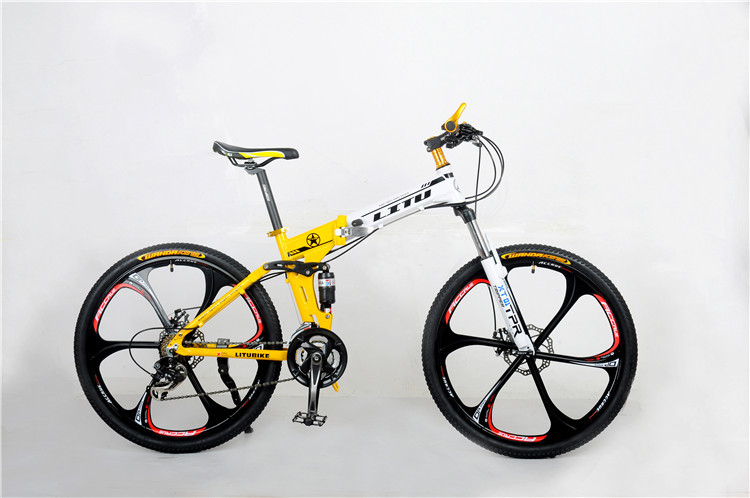 Factory price OEM 6 spoke mag alloy wheel Shimano 21/24/27/30 speed aluminium alloy chinese folding MTB