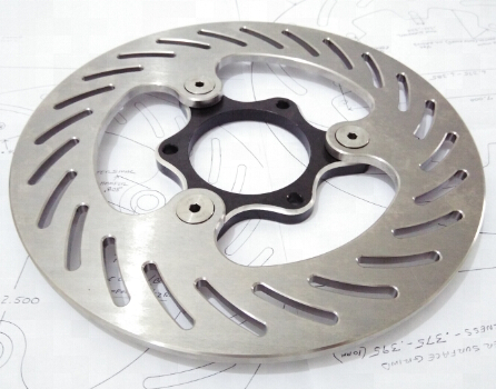 Customized 1/4" Rotor Thickness Micro Sprint Titanium Slotted Rotors 9.50 Inch Universal Design for High Standards