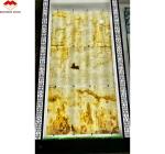 Interior Home Wall Paneling Decor with Modern Backlit Onyx Marble TV Background