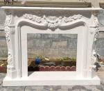 Marble Fireplace Louise XIV French Surround Freestanding Fireproof Stone Carving