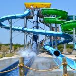 Large Water Park Equipment Fiberglass High Speed Combination Slides