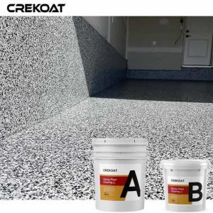 Quality Long Lasting Epoxy Flake Floor Coating Paint With Grey Color Chips wholesale