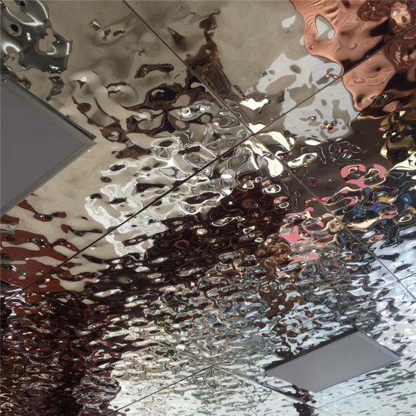 Hammered Stainless Steel Sheets Gold 304 316 Mirror Finish For Column Cover