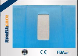 Quality EO Dispoable Surgical Drapes 55g Impregnated Cloth And PE Film With Square Hole wholesale