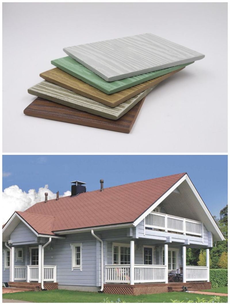 Wooden Grain Texture Fiber Cement Decoration Board