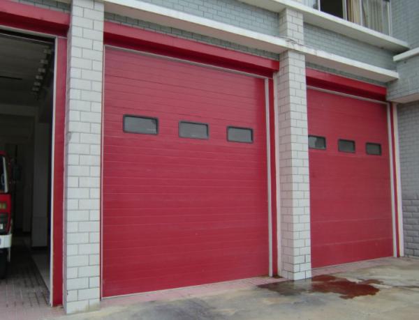 Gray Steel Insulated Sectional Commercial Garage Doors Industrial Vertical Lift