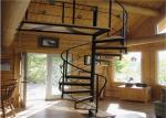 Carbon Steel Black Tread Prefab Spiral Staircase