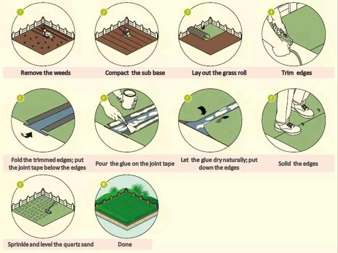 Synthetic Turf Football Field Artificial Grass 50 Mm Sports Flooring Height 30mm