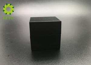 Quality 1OZ Matte Black Square Glass Jars For Cosmetic Packaging , Eco - Friendly wholesale