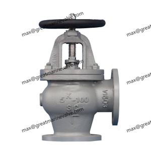 Quality JIS CAST STEEL MARINE ANGLE VALVE 5K JIS F7312 wholesale