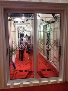 Quality decorative glass panels in French door/wooden door wholesale