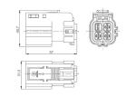 Waterproof Plastic Shell 3 Pin EV Battery Connector FCC Certification