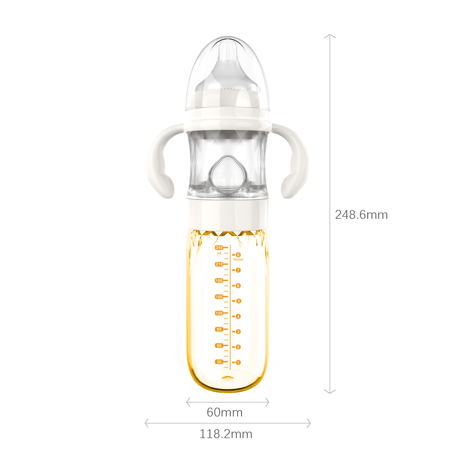Nicepapa Self Mixing Baby Bottles Gift Set Non Toxic 240ml Anti Colic BPA Free