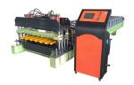 Color Steel Coil Metal Sheet Roof Glazed Tile Roll Forming Machine Width 1100mm