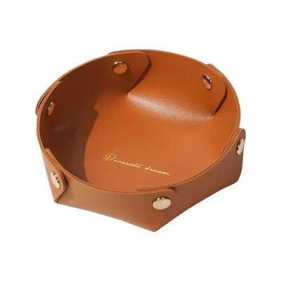 Custom Logo Foldable Leather Under Bed Storage Organizer with Insulation Bag Orange