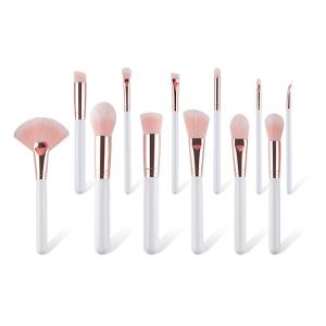 Quality 12PCS Cosmetic Makeup Brush Set Cruelty Free Rose Gold Ferrule wholesale