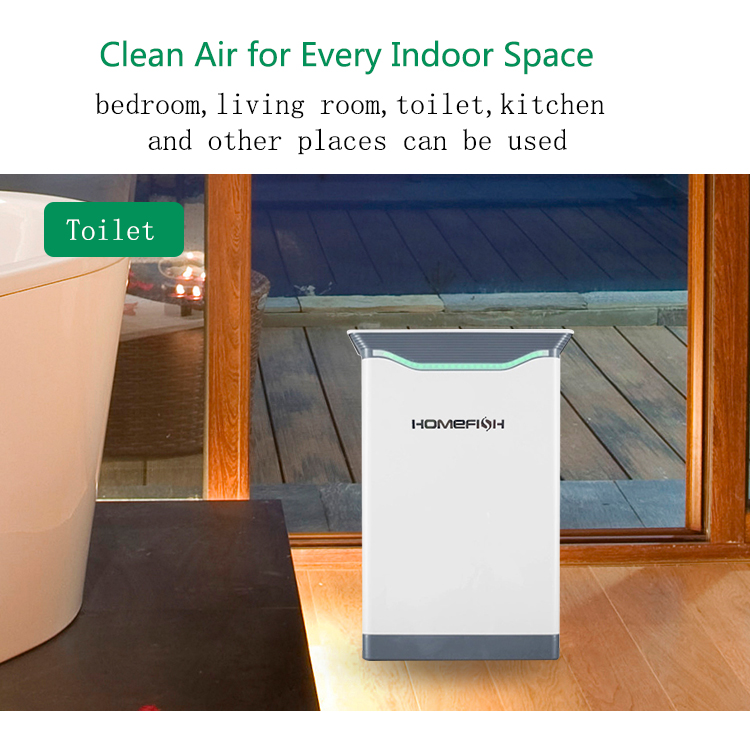 Homefish OEM Purificateurd Air H12 Filter Scrubber UVC Light Hepa Wifi Air Purifier Household Air Cleaner