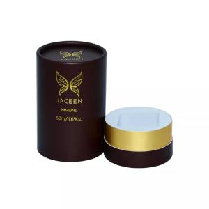 Quality Rigid Cardboard Gold Stamping Perfume Paper Tube Box Custom Paper Packaging for Perfume wholesale