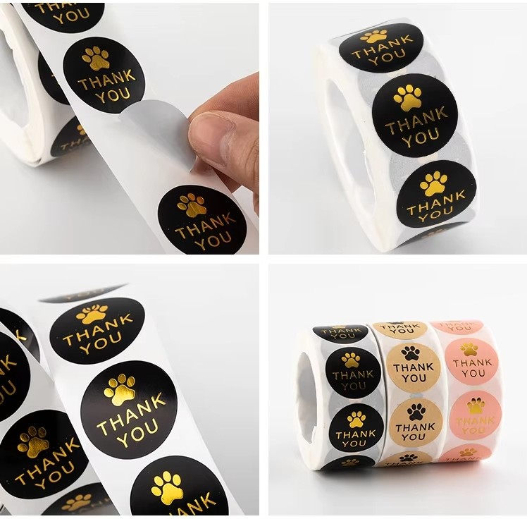 Custom Printing Vinyl Circle Label Sticker Roll Adhesive Waterproof