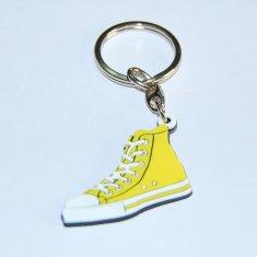 Quality Custom yellow shoes soft pvc / Silicone rubber material keychain wholesale