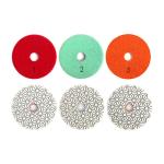 Thickness 3mm Dry 3 Step Vitrified Diamond Polishing Pads 100mm