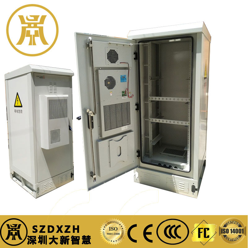 19 Inch Standard Galvanized Steel IP55 Outdoor Power Cabinet With AC220V Air Conditioner