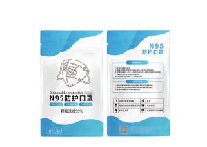Quality Resealable Face Mask VMCPP Disposable Plastic Packaging Bags wholesale