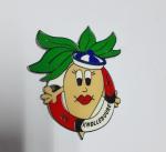 Brass stamped with soft enamel , sprot pin , club pin badges , size 25 mm dia ,