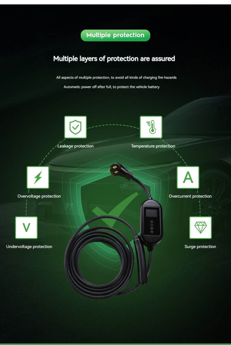 16A Fast AC Car Charger for Tesla 3.5kW to 11kW EV Charging Station Purpose Replace/Repair Security Overvoltage Protection