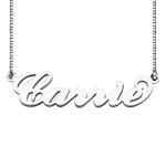 55cm chain 0.07oz Custom Silver Necklaces 18K gold Carrie Style Name Necklace