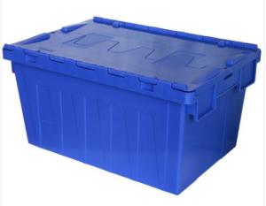 Quality Stackable Plastic Attached Lid Containers Anti Skid Bottom wholesale